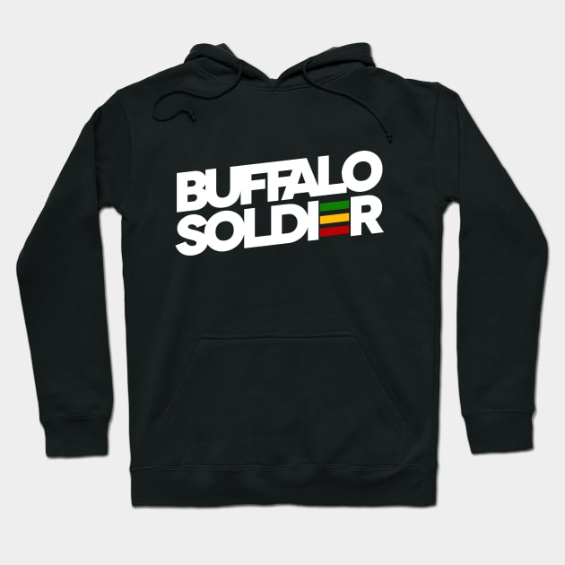 Buffalo Soldier Rasta Colors Reggae Hoodie by rastauniversity